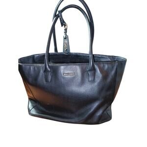 Cole Haan Pebbled Black Leather Tote bag large